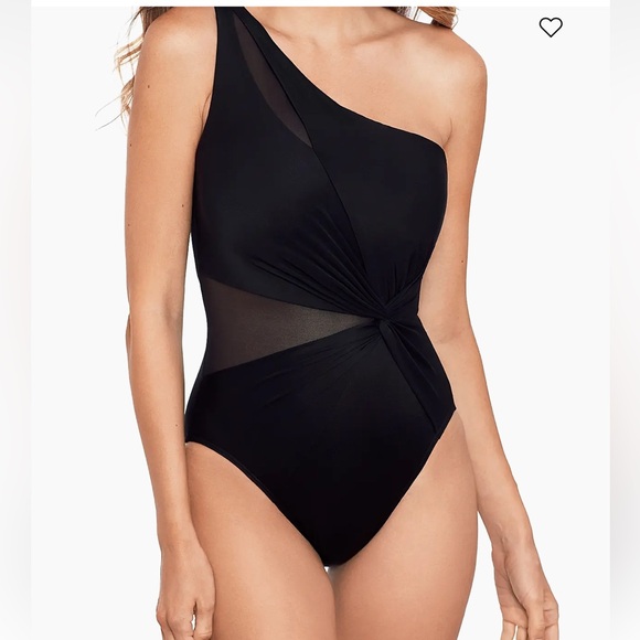 Miraclesuit NEW Network News Minx One Piece Swimsuit -Black Size 8